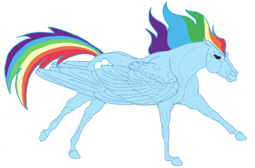 rainbow horse clip art - photo #35