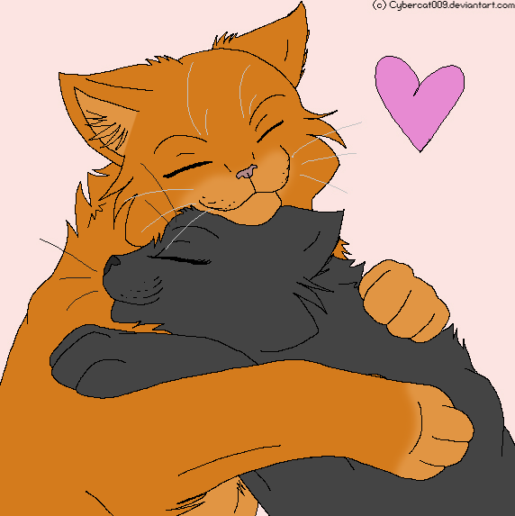 Fireheart and Cinderpelt by This-Better-Work