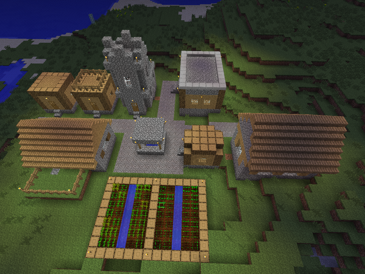 minecraft NPC village buildings by ColtCoyote