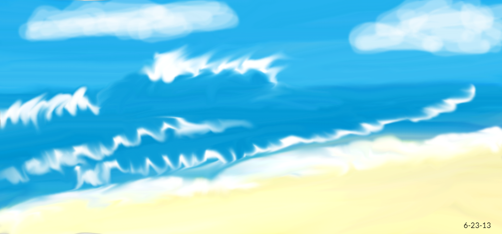 Beach Waves Drawing