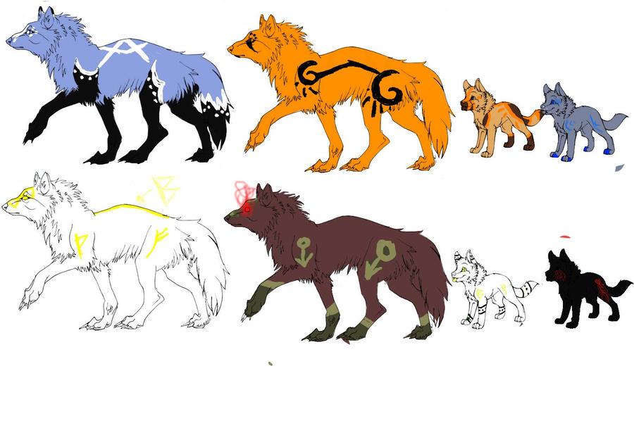 Tribal wolf adoptables 1 OPEN