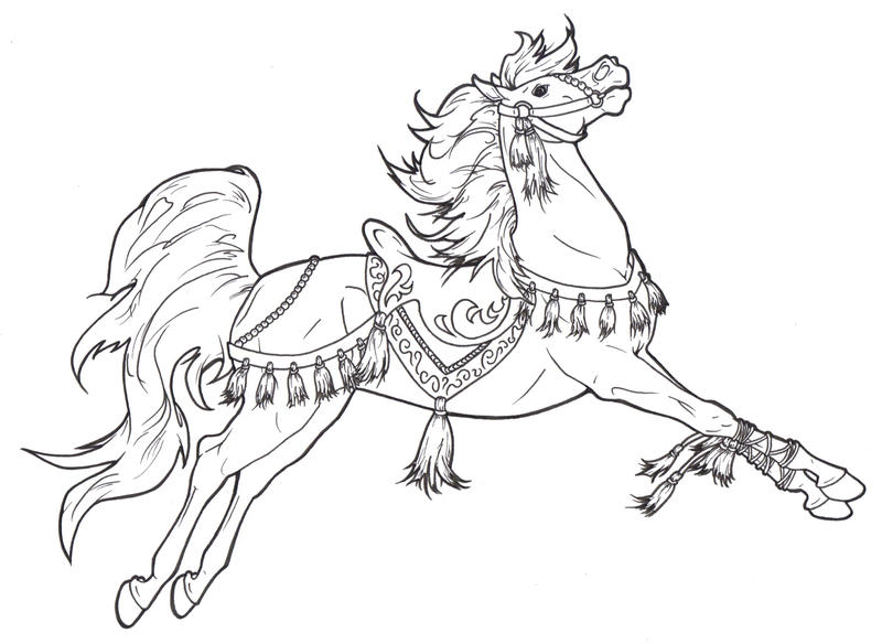 carousel horse coloring pages - photo #27