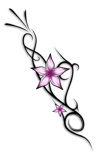 Tribal Flower Tattoo Design
