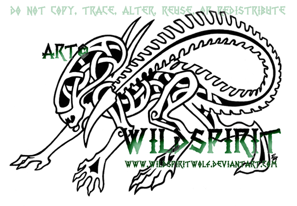 Knotwork Alien Tattoo by WildSpiritWolf on deviantART