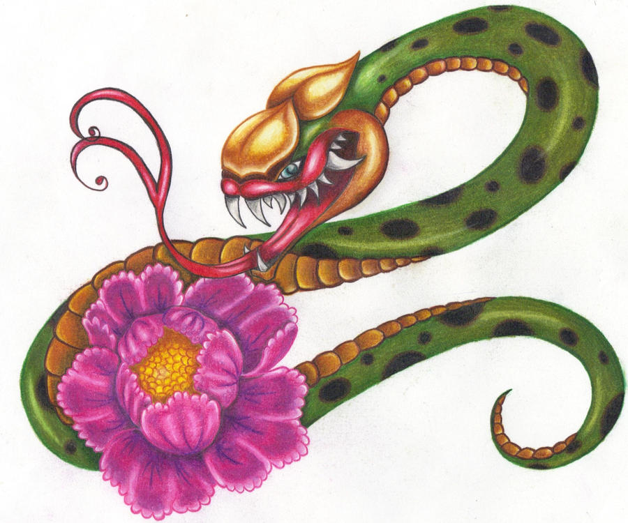 Snake Dude | Flower Tattoo