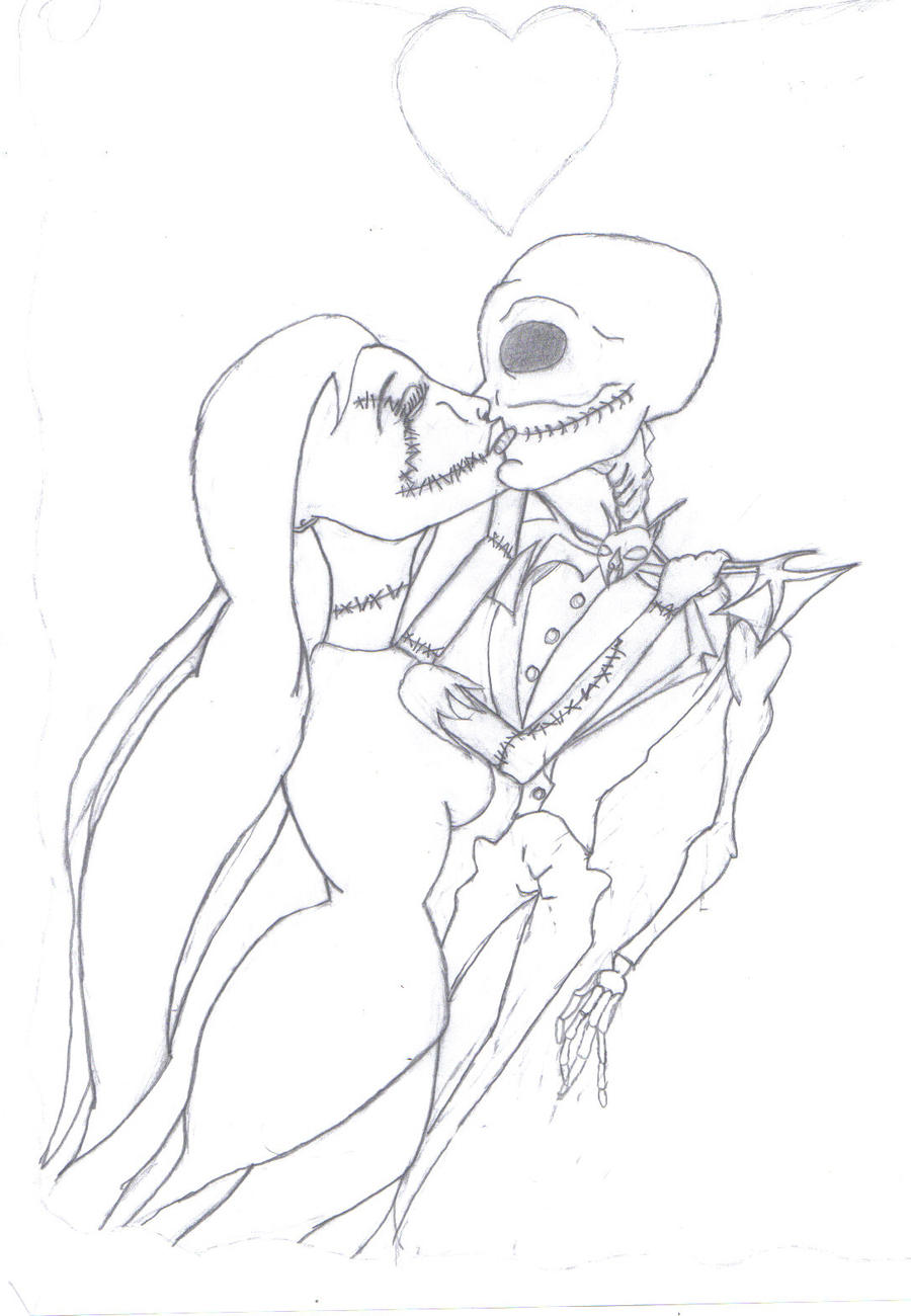 jack and sally coloring pages - photo #38