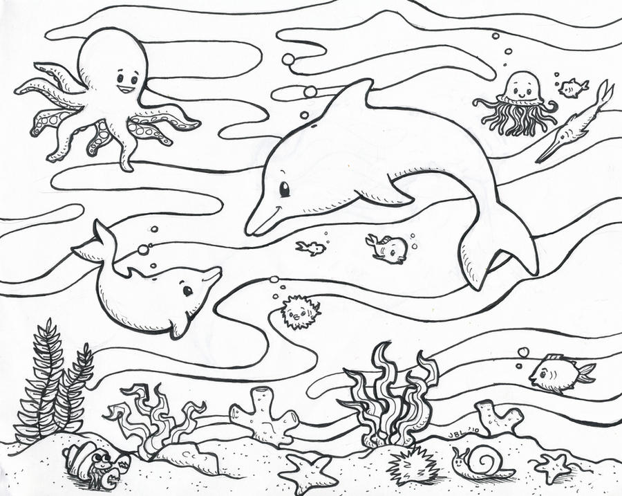 ocean life coloring pages for free - photo #43