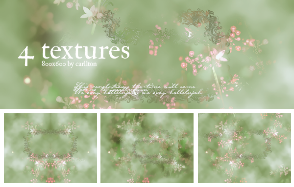 4 textures 800x600 : 3 by Carllton