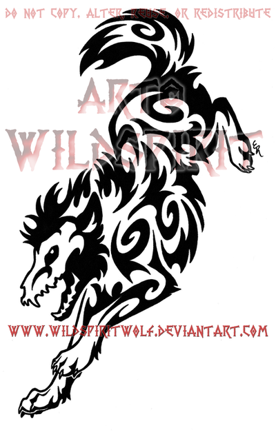 Teki Tribal Wolf Tattoo by WildSpiritWolf on deviantART