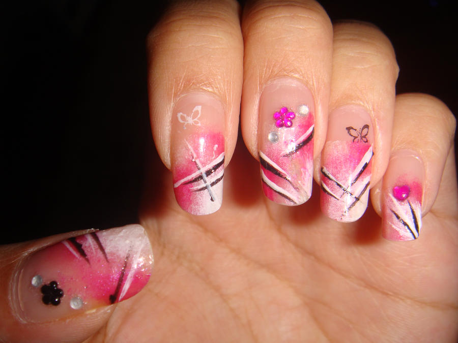 Pink nail art pt.1 by BbyCashfLow on DeviantArt