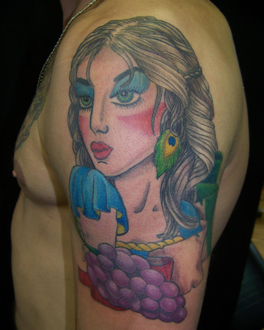 Italian Girl Tattoo by