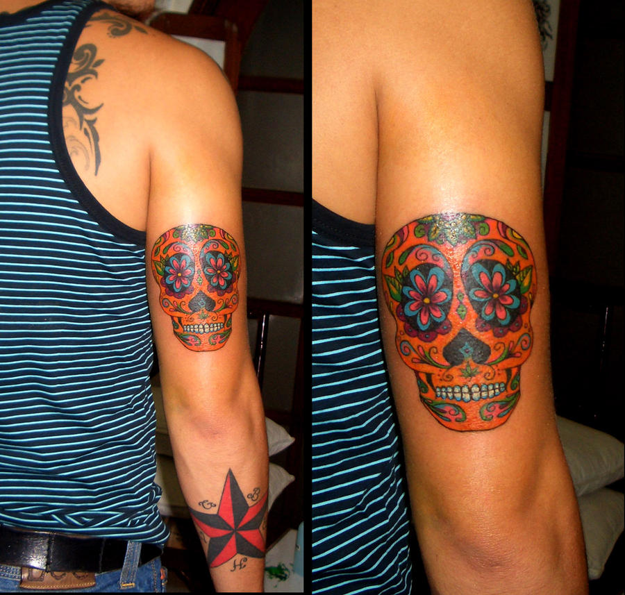 Mexican Sugar Skull Tattoo by camsy on deviantART