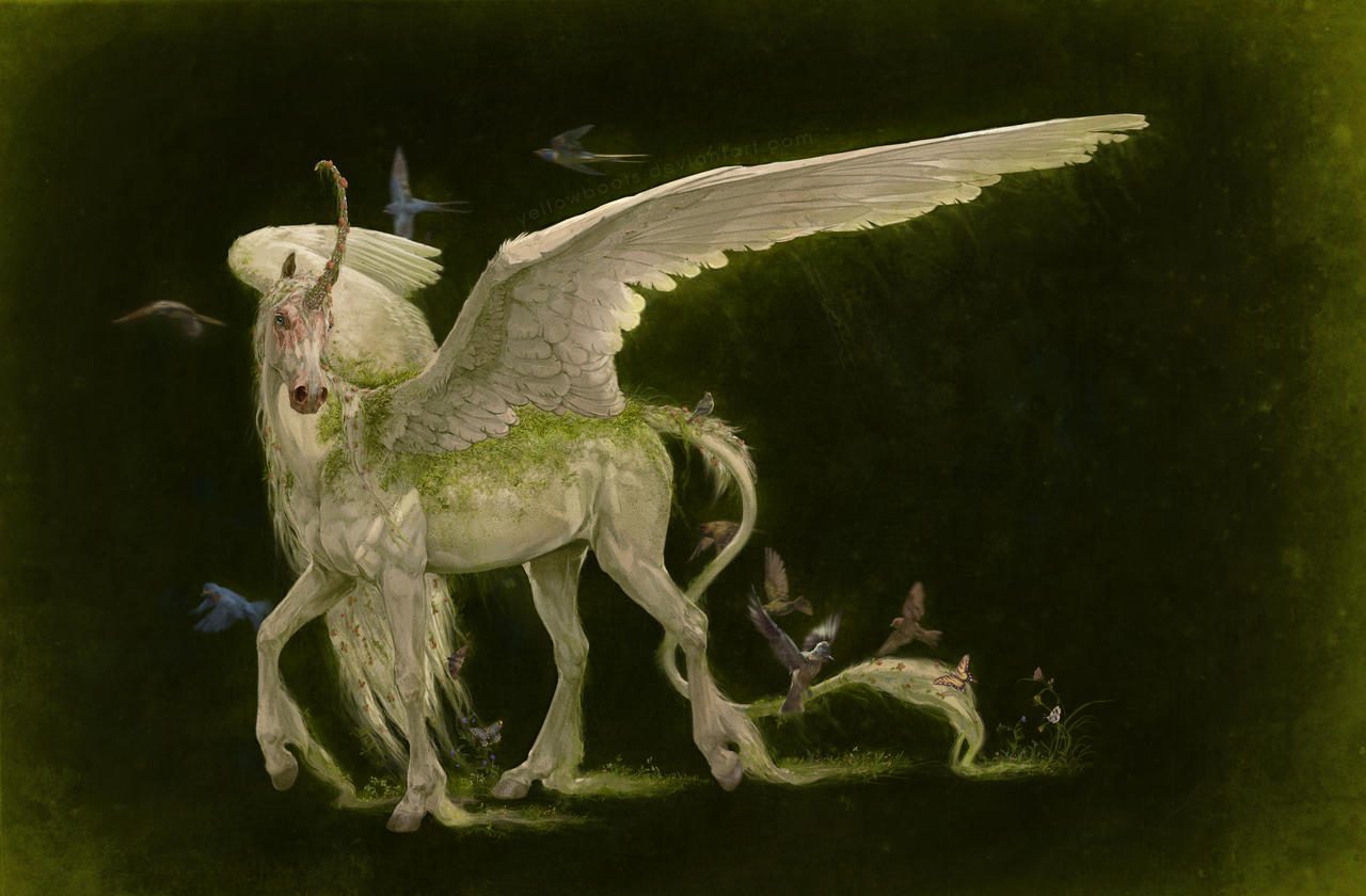 Kuda Mitologi Sipon Alicorn Hewan Campuran Antara Unicorn Pegasus Cantik