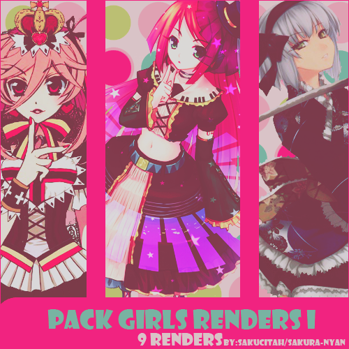 Pack Girls de Render I by sakucitah