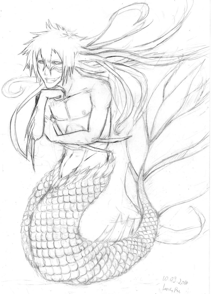 male mermaid coloring pages - photo #16
