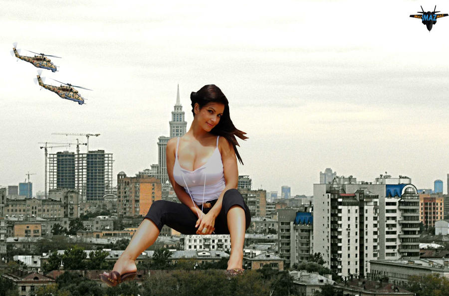 Giantess Denise Milani in Moscow by MAZ629999 on deviantART