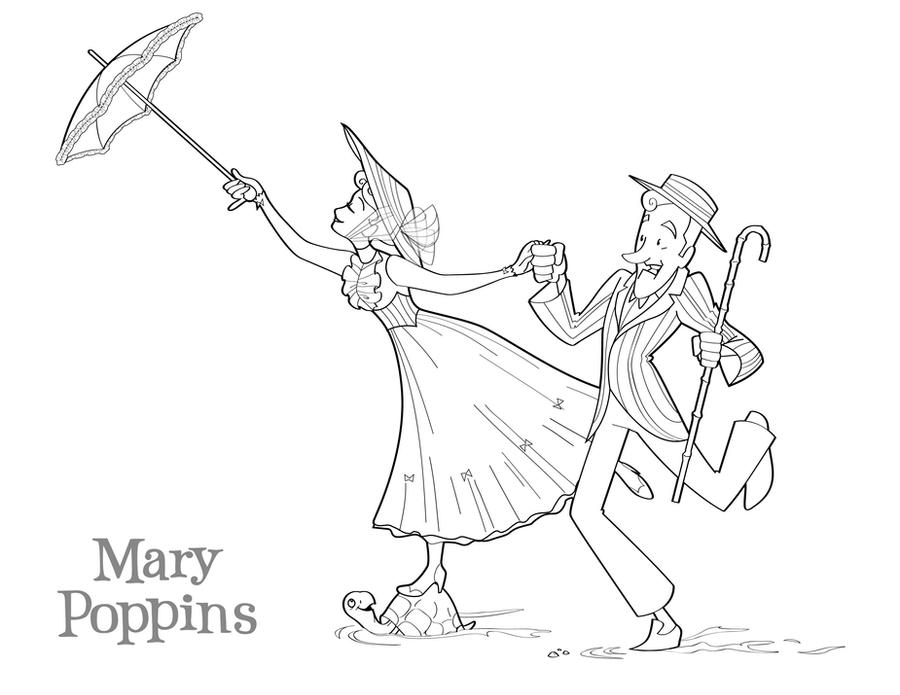 Mary Poppins coloring page by BetterthanBunnies on DeviantArt