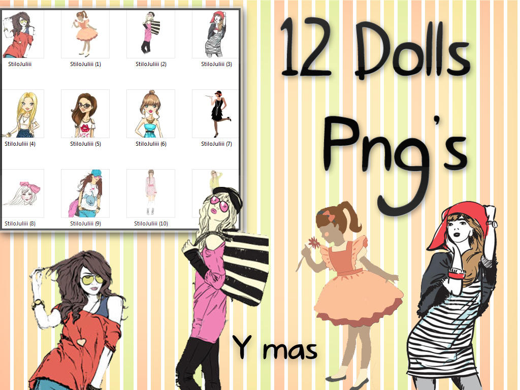 12 Dolls PNG'S StiloJuliii by StiloJuliii
