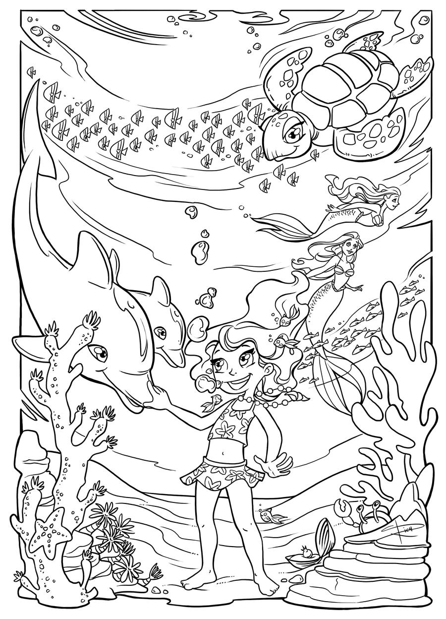 underwater coloring book pages - photo #5