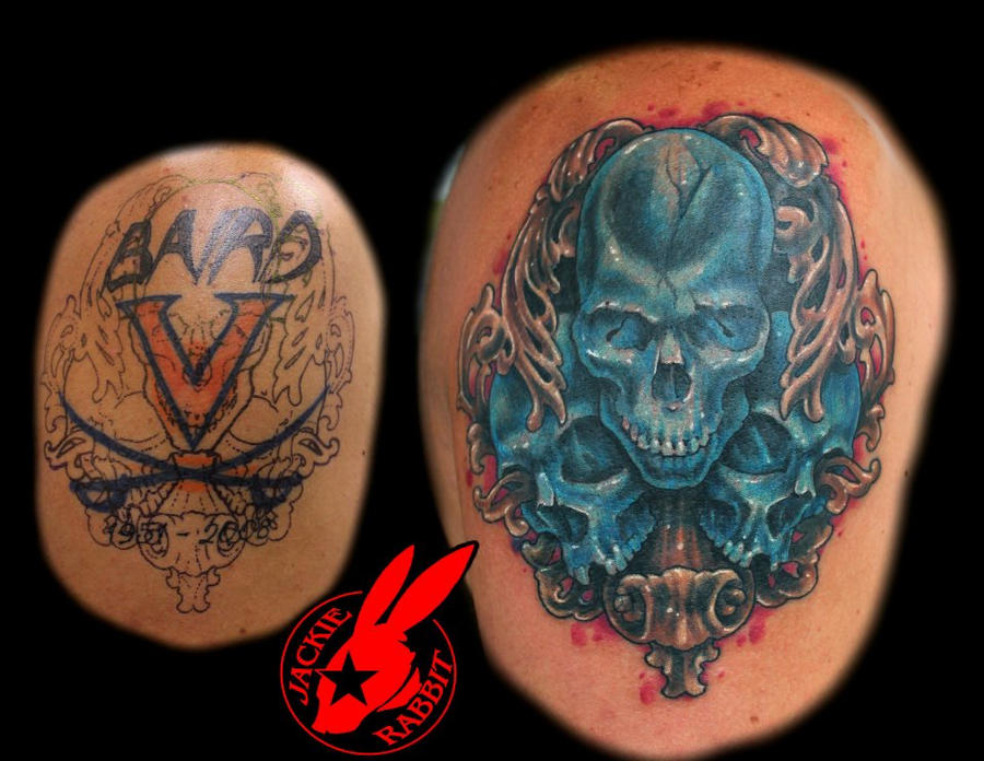 Blue Skull Tattoo