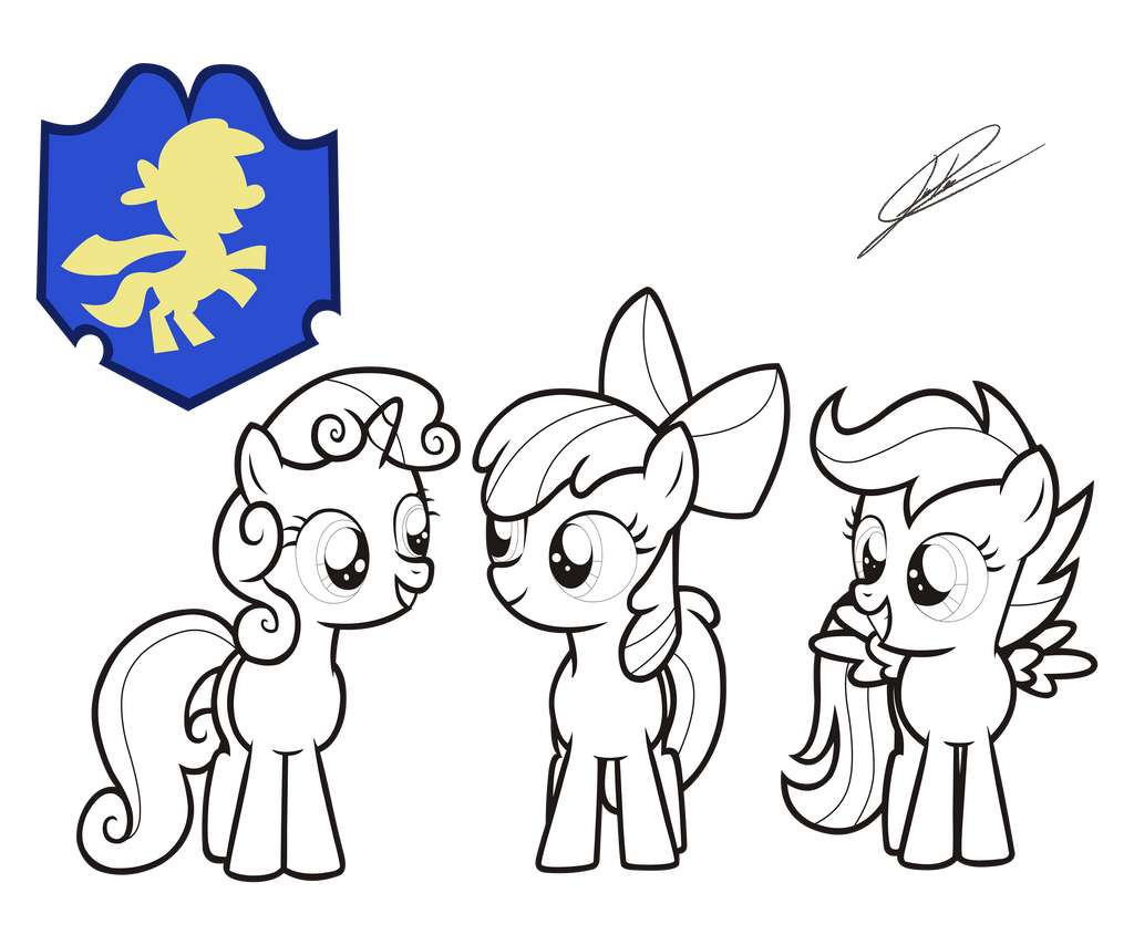 Pony Coloring Pages Cutie Mark Crusaders Photo 3