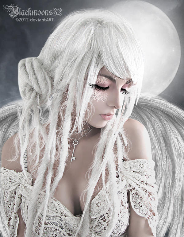 Sad angel by Blackmoons32