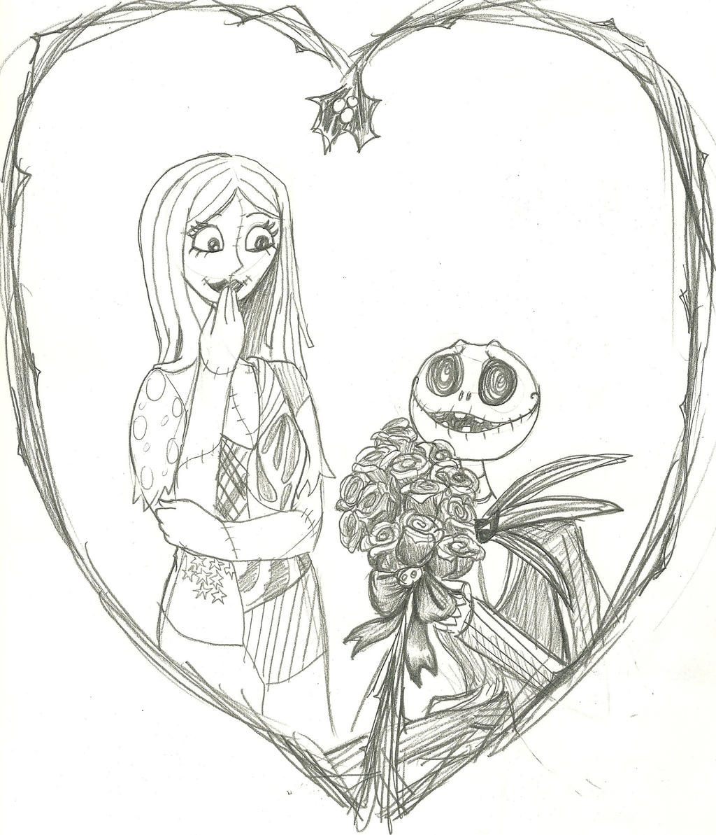 jack and sally coloring pages - photo #47