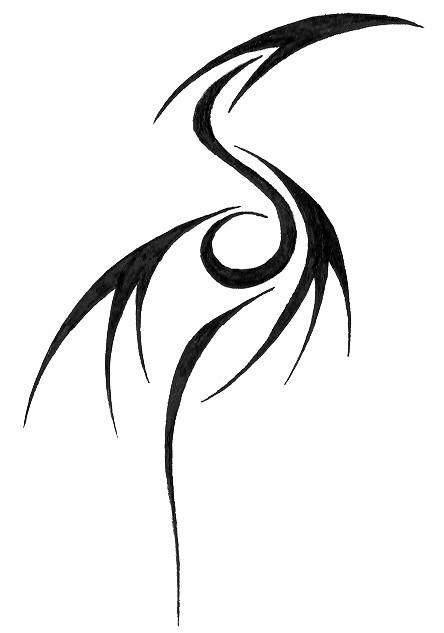 Tribal Dragon Tattoo Glyph By Fayde On DeviantART 444x633px