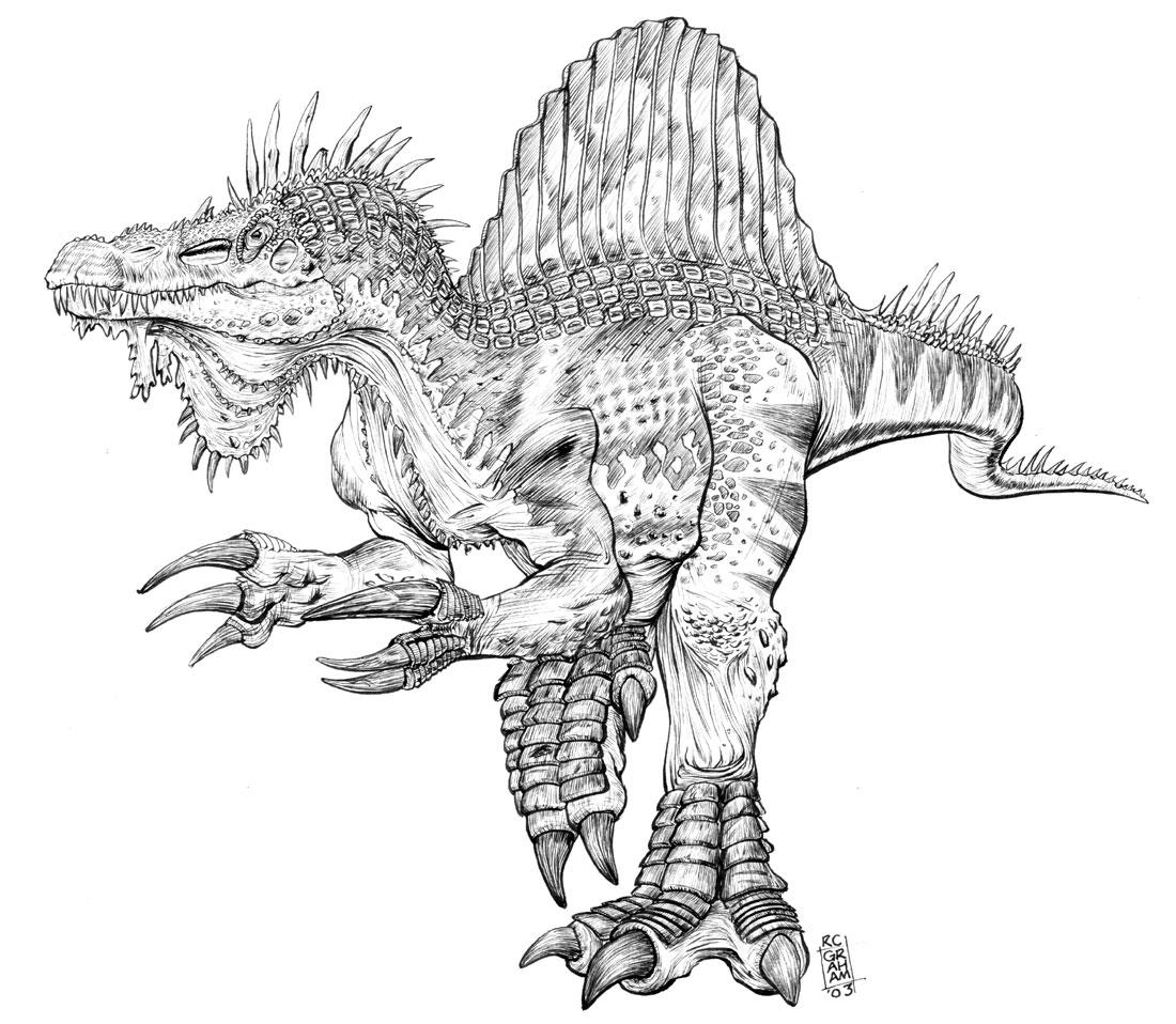 mad spinosaurus coloring pages - photo #4