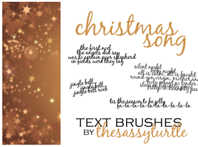Christmas Song Text Brushes by ~jessiesquash