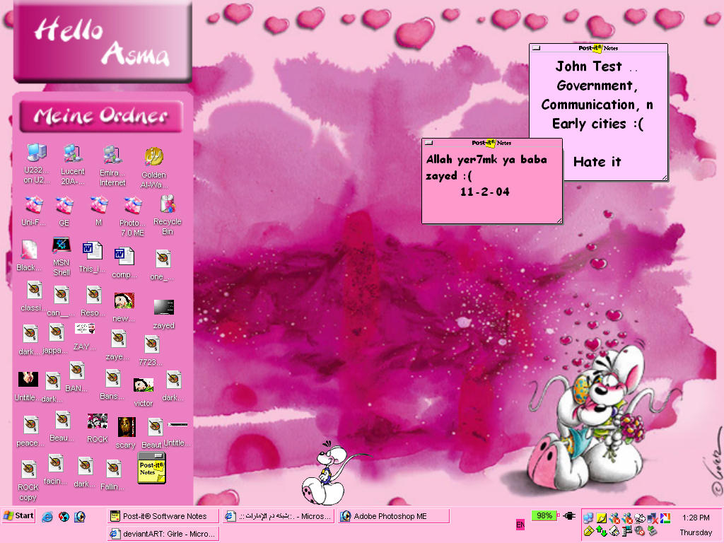 My Sweet Pink Desktop by Girle on DeviantArt