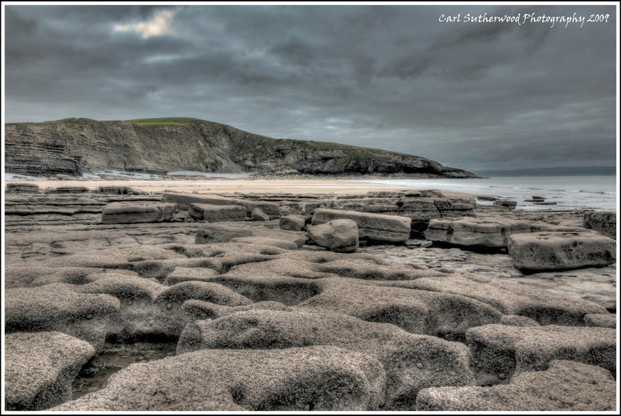 HDR A Stormy Bad Wolf Bay by The-Rover