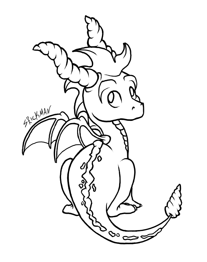 dark spyro the dragon coloring pages - photo #23