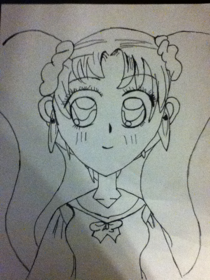 Anime girl uncolored by crazy4wolvez