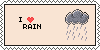 I Love Rain Stamp. by livinladolcevita