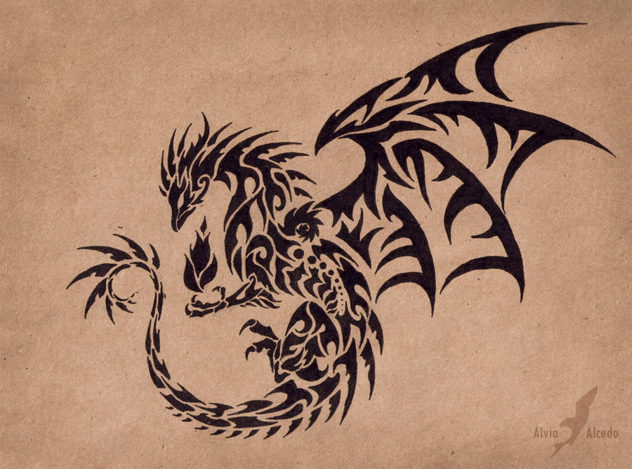 Dark flame master - dragon - tattoo design by AlviaAlcedo on DeviantArt