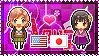 APH: Fem!America x Fem!Japan Stamp by Cioccoreto