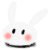 Animal Icon - 006 Bunny White R by BAKASHiYOU