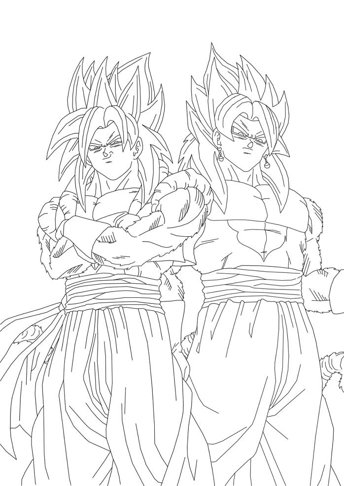 dbz coloring pages fusion - photo #18