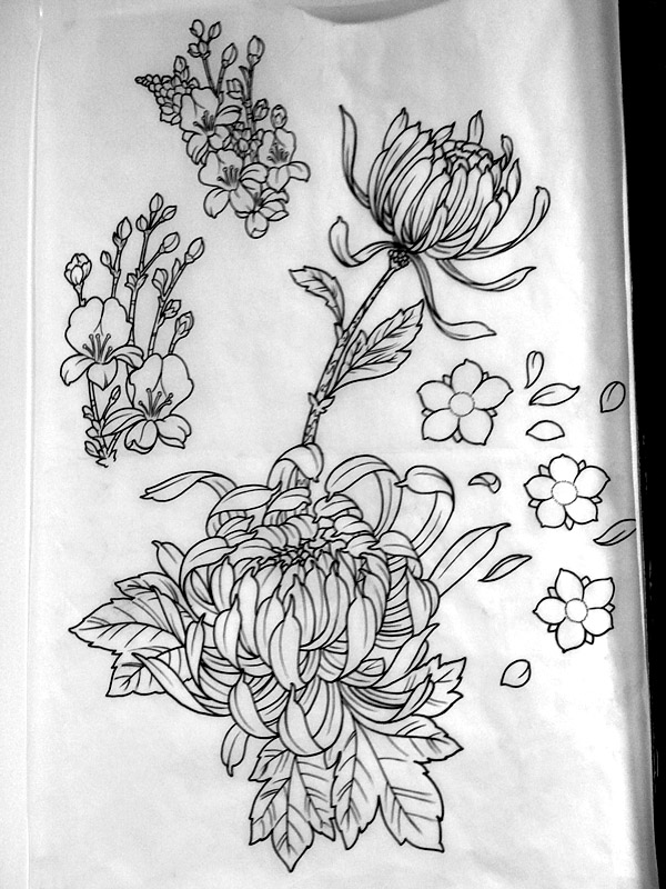 japanese flowers line drawing by michaelbrito on DeviantArt
