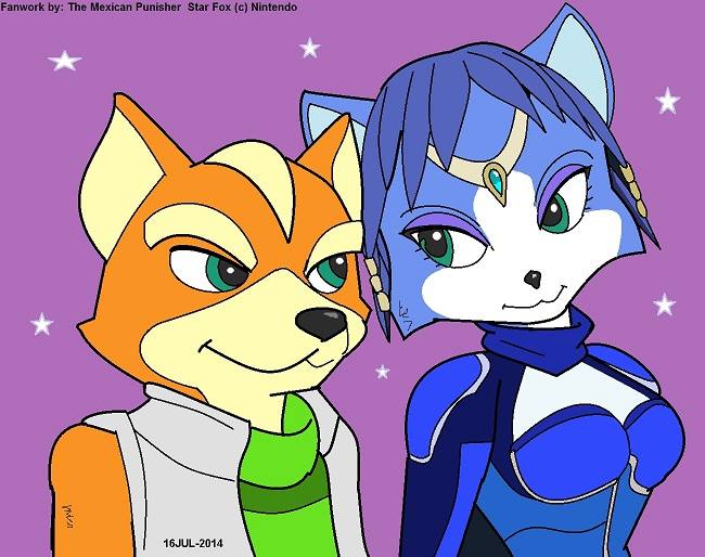 Fox McCloud and Krystal by TheMexicanPunisher