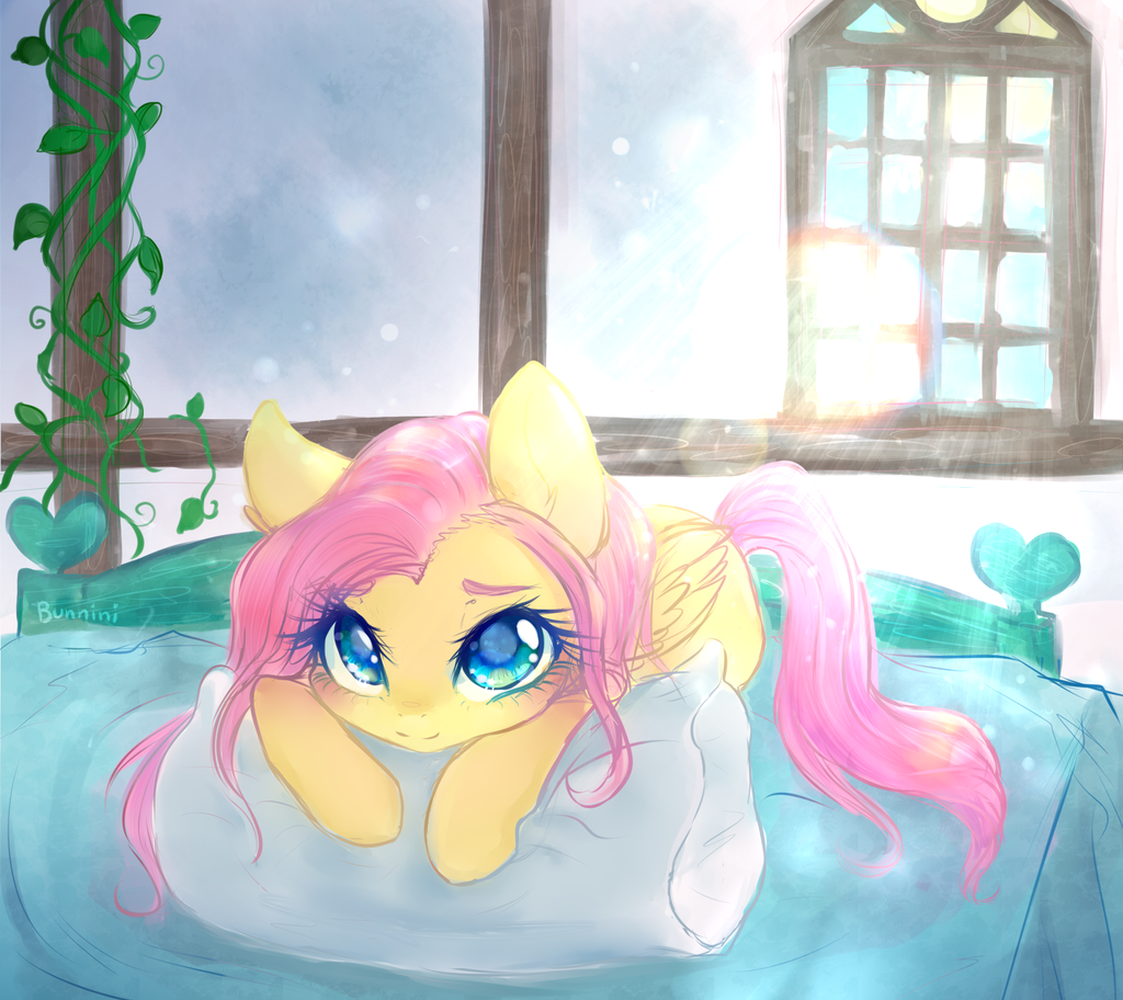 [Obrázek: morning_fluttershy_by_bunniniart-d7nw9sy.png]