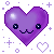 Cutesy Purple Heart Avatar by Falln-Avatars